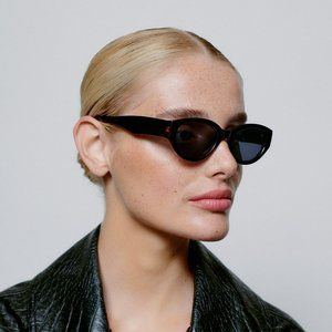 BRAND NEW Dark Green Rounded Sunglasses, Danish Brand Akjaerbede